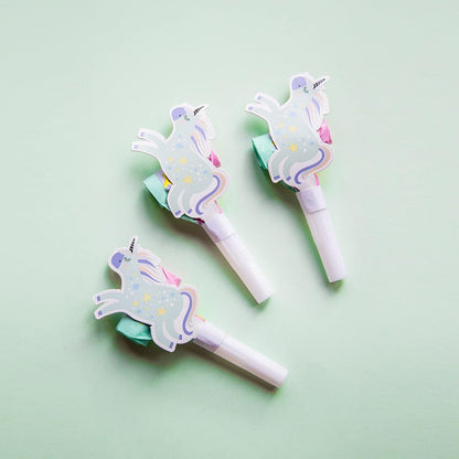 Folat 68367 Party Flutes Unicorns & Rainbows 24 cm-Pack of 6, Multicoloured