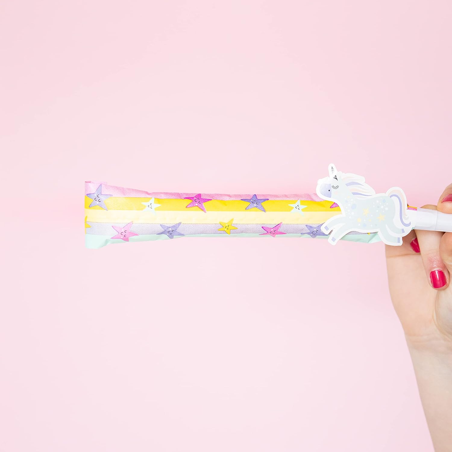 Folat 68367 Party Flutes Unicorns & Rainbows 24 cm-Pack of 6, Multicoloured