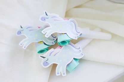 Folat 68367 Party Flutes Unicorns & Rainbows 24 cm-Pack of 6, Multicoloured