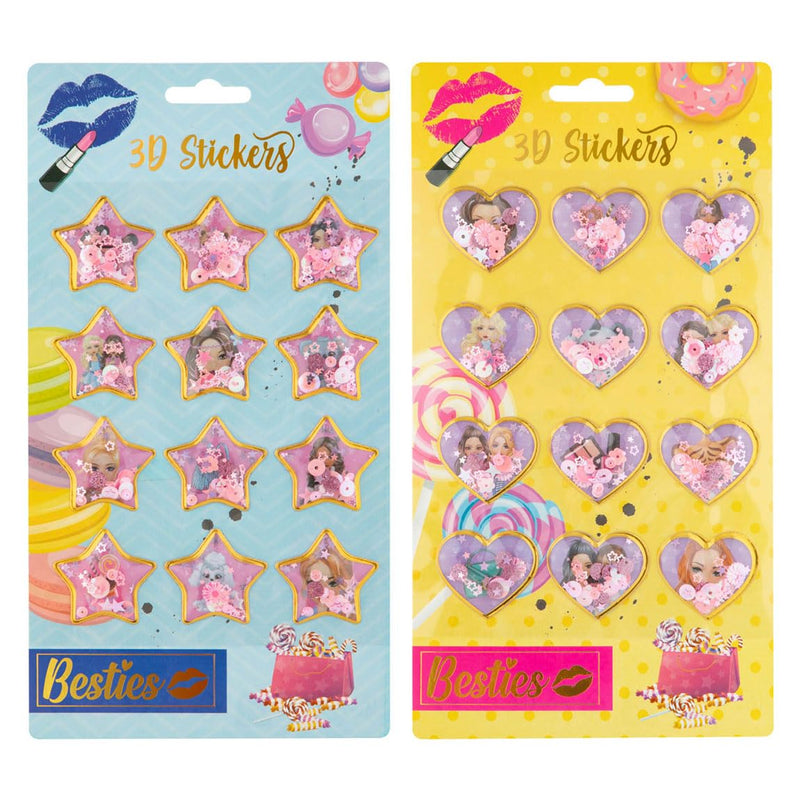 Besties - Besties 3D stickervel 12st.