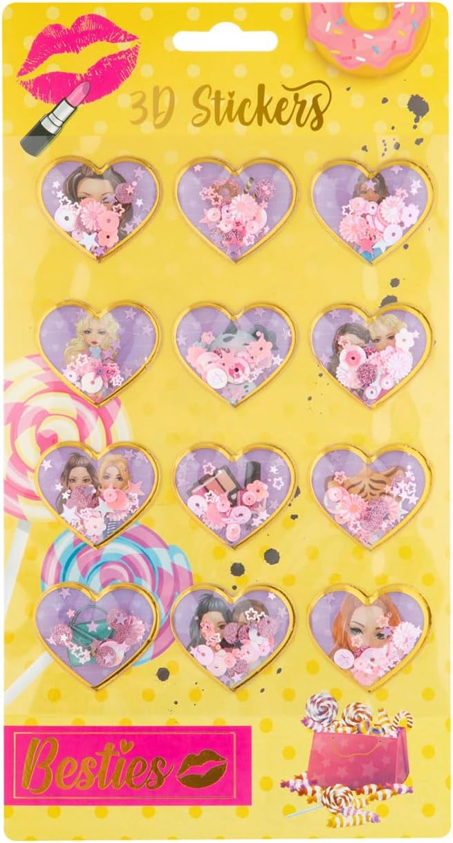 Besties - Besties 3D stickervel 12st.