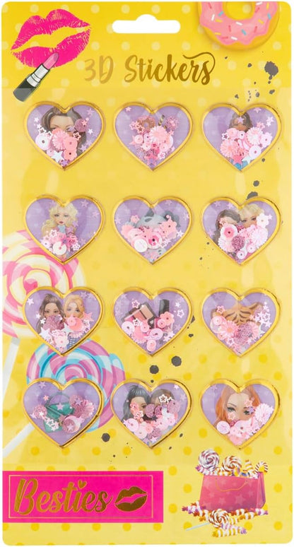 Besties - Besties 3D stickervel 12st.