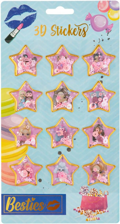 Besties - Besties 3D stickervel 12st.