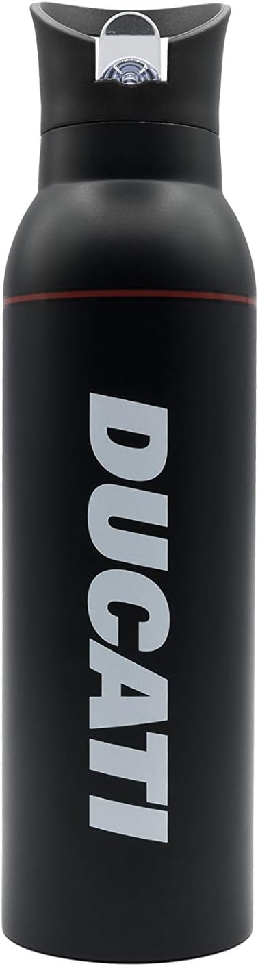 Ducati Borraccia Urban, Bici e Monopattini, Unisex Adulto, Nera, Taglia unica, Acciaio inossidabile