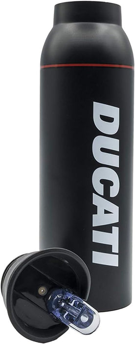 Ducati Borraccia Urban, Bici e Monopattini, Unisex Adulto, Nera, Taglia unica, Acciaio inossidabile