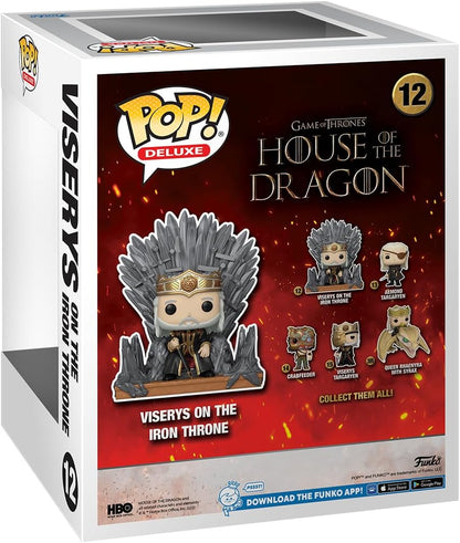 Funko POP! Deluxe: House Of the Dragon - King Viserys Targaryen on Throne - Collectable Vinyl Figure - Gift Idea - Official Merchandise - Toys for Kids & Adults - TV Fans