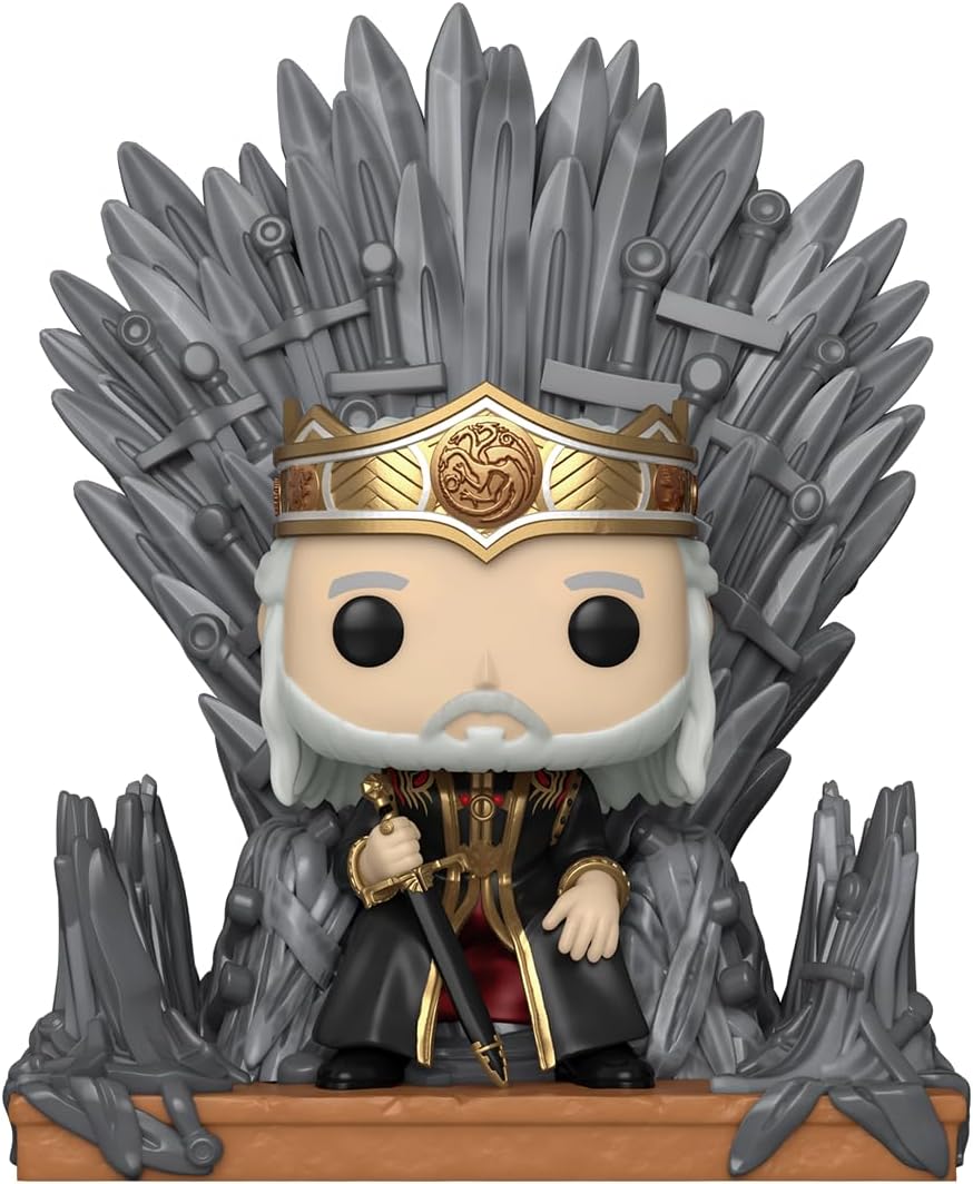 Funko POP! Deluxe: House Of the Dragon - King Viserys Targaryen on Throne - Collectable Vinyl Figure - Gift Idea - Official Merchandise - Toys for Kids & Adults - TV Fans