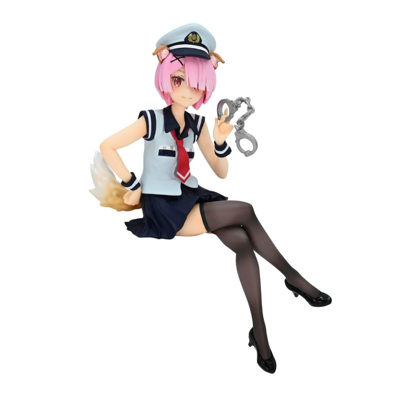 Re:Zero Starting Life in Another World Noodle Stopper statuette PVC Ram Police Officer Cap with Dog Ears 16 cm