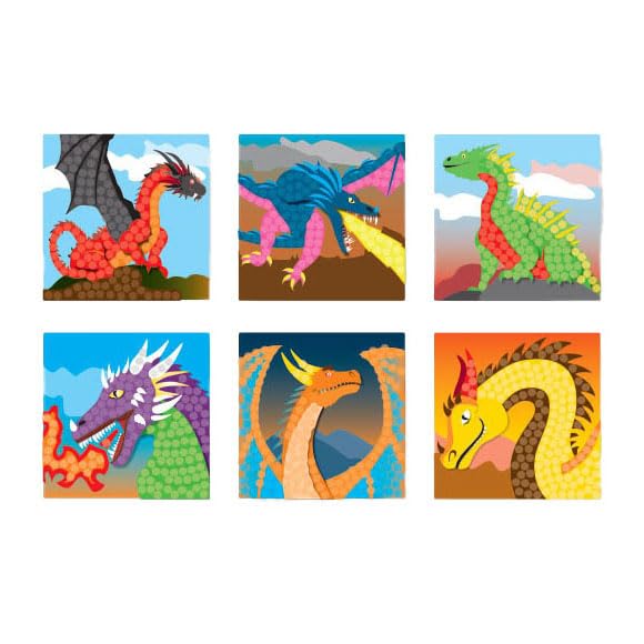 PlayMais® Card Set MOSAIC Fantasy Dragon