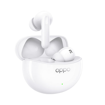 Oppo Enco Air3 Pro - Auriculares inalámbricos, Bluetooth 5.3, Cancelación de ruido, Carga inalámbrica, Baja latencia, Batería de gran capacidad, IP55 - Blanco