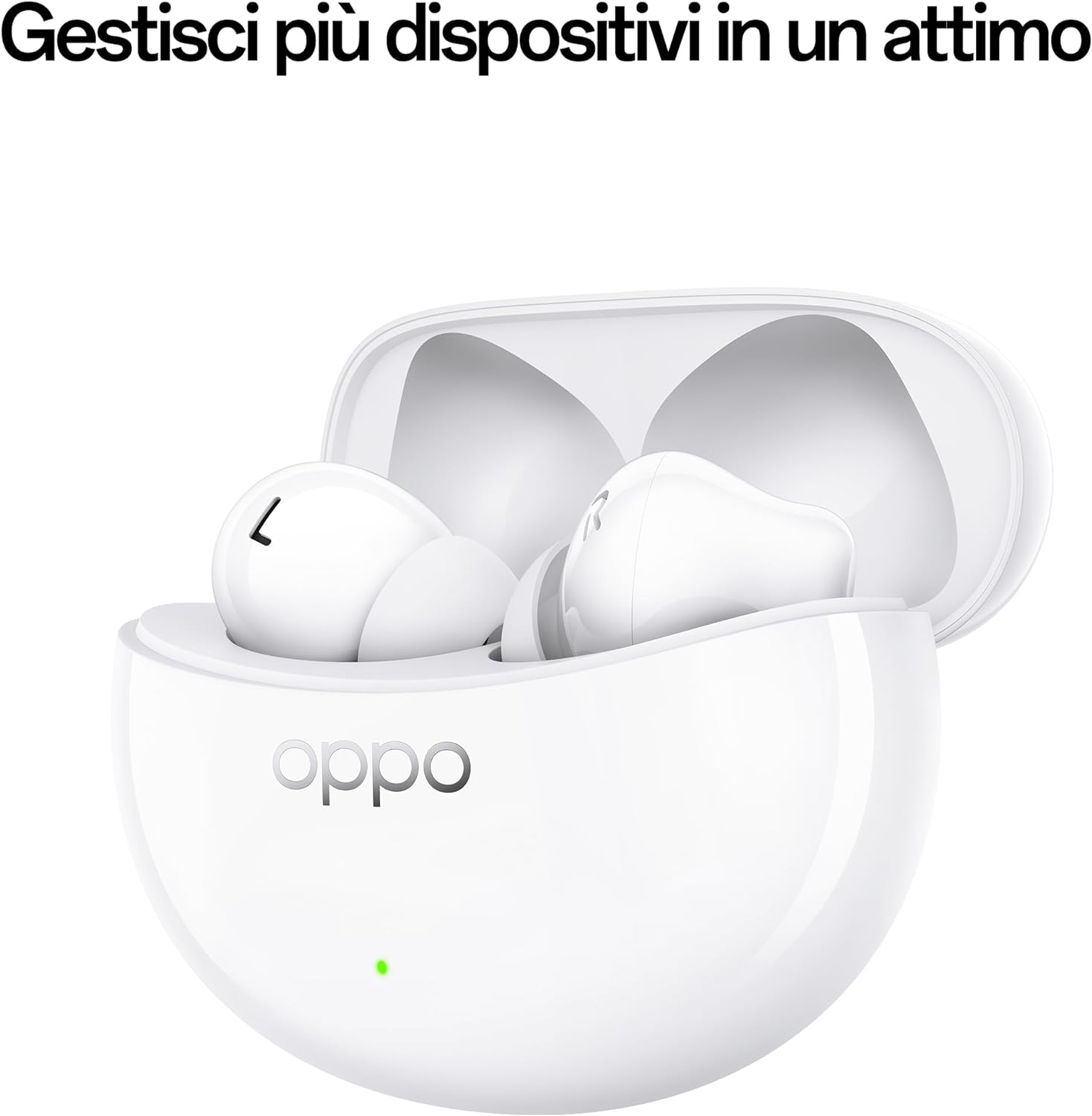 Oppo Enco Air3 Pro - Auriculares inalámbricos, Bluetooth 5.3, Cancelación de ruido, Carga inalámbrica, Baja latencia, Batería de gran capacidad, IP55 - Blanco