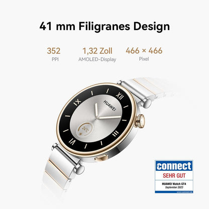 HUAWEI WATCH GT 4 Smart Watch for Women - Fitness Tracker Compatible with iOS & Android - 24H Health Monitoring including specific Women Health Management - Long Battery Life - 41MM
