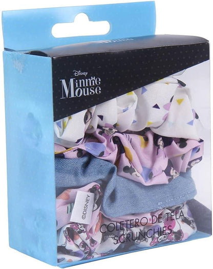 Haarelastiekjes van stof met Minnie Mouse-motieven, officieel gelicentieerd product van Disney, 5 stuks
