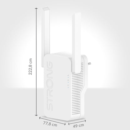STRONG Wi-Fi 6 Repeater AX1800 - High Speed WLAN Amplifier, Signal Booster and Wi-Fi Booster - Maximum Speed, Range and Reliability for Your Home