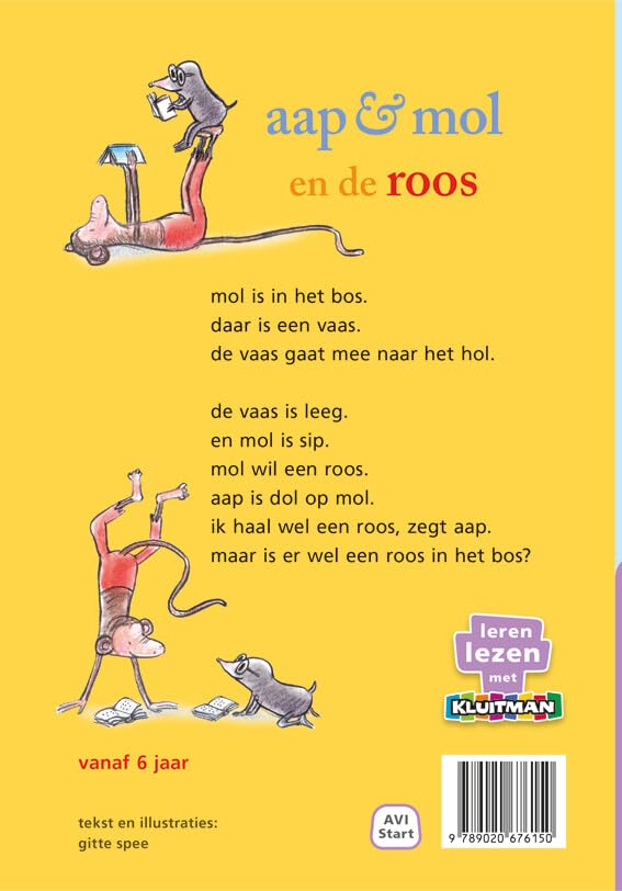 Aap & mol en de roos (Leren lezen met Kluitman