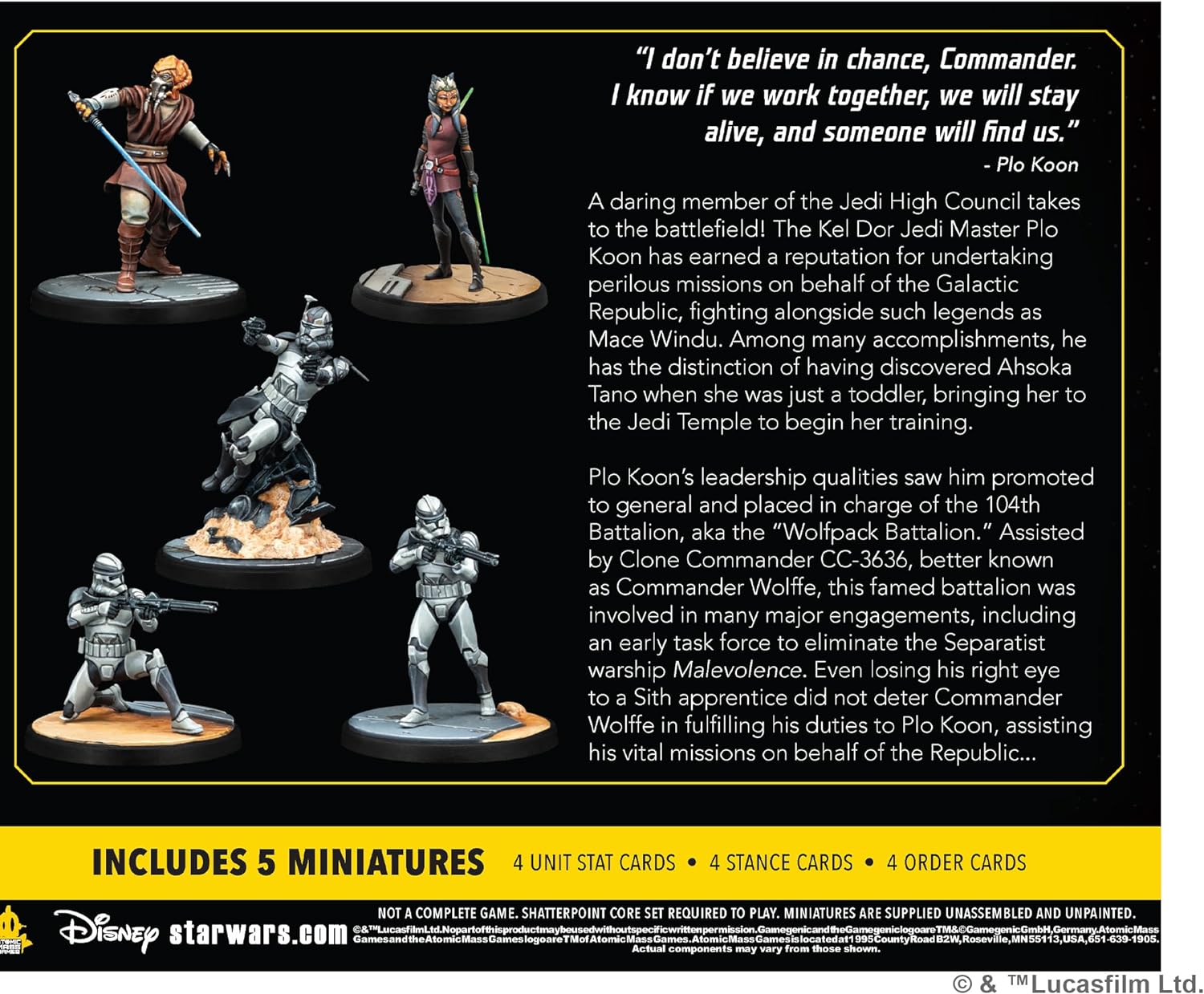 Atomic Mass Games Star Wars Shatterpoint Lead by Example Squad Pack - Tabletop Miniatures Game, Strategy Game for Kids and Adults, Ages 14+, 2 Players, 90 Minute Playtime, Made, AMGD1016