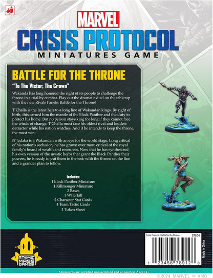 Atomic Mass Games | Marvel Crisis Protocol Rival Panels: Battle for The Throne | A Partir de 14 años | para 2 Jugadores | 90 Minutos por Partida | Multilenguaje (Incluye Español