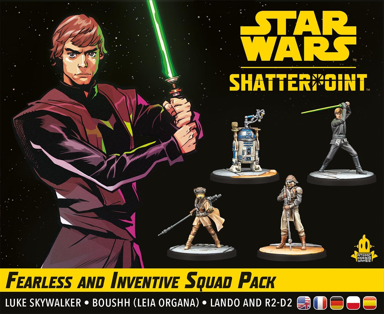 Atomic Mass Games | Star Wars Shatterpoint: Fearless and Inventive Squad Pack | Pack de Escuadra | A Partir de 14 años | para 2 Jugadores | 90 Minutos por Partida | Multilenguaje (Incluye Español