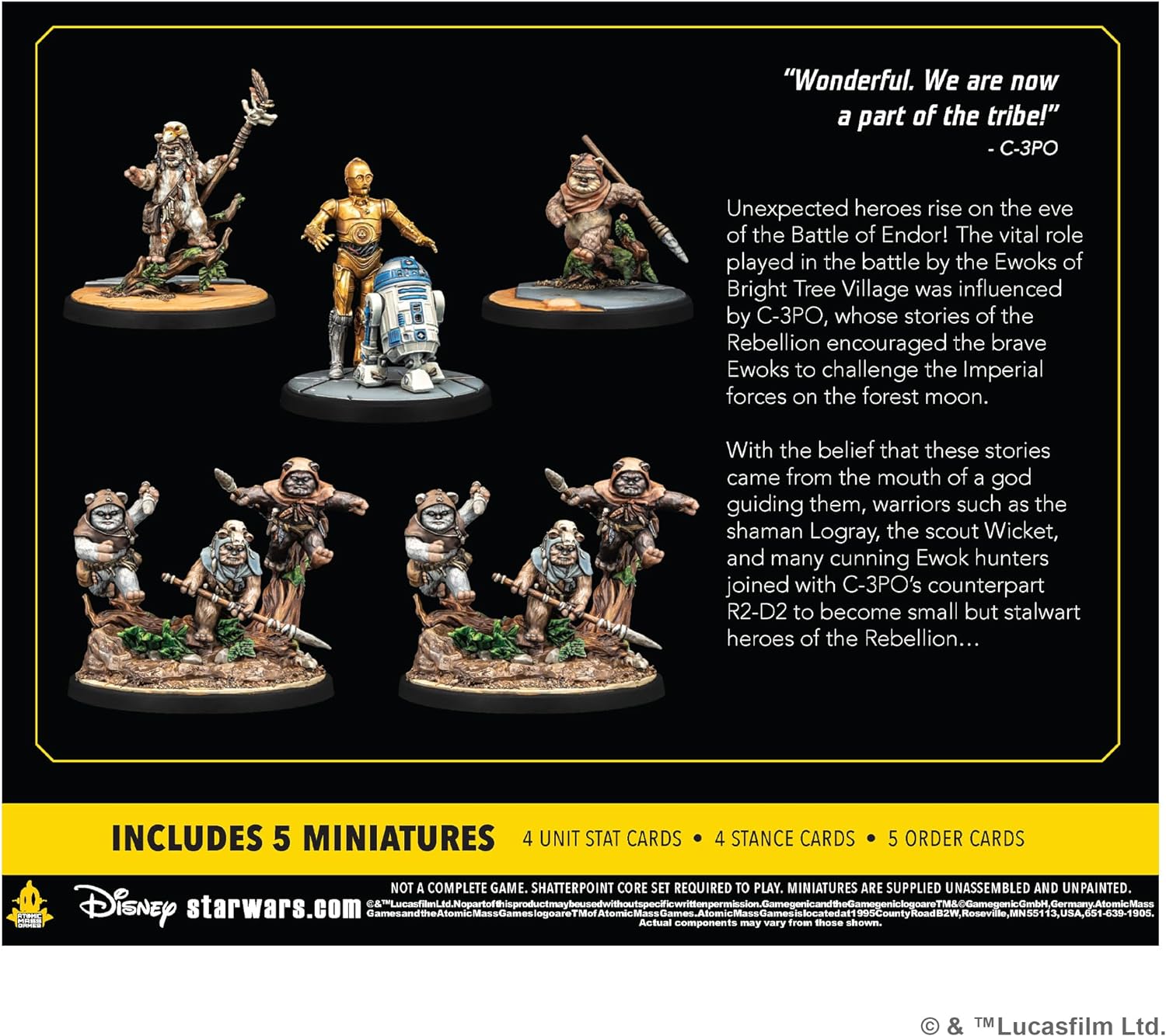 Atomic Mass Games | Star Wars Shatterpoint: Yub Nub Squad Pack | Expansión de Escuadra | A Partir de 14 años | para 2 Jugadores | 90 Minutos por Partida | Multilenguaje (Incluye Español