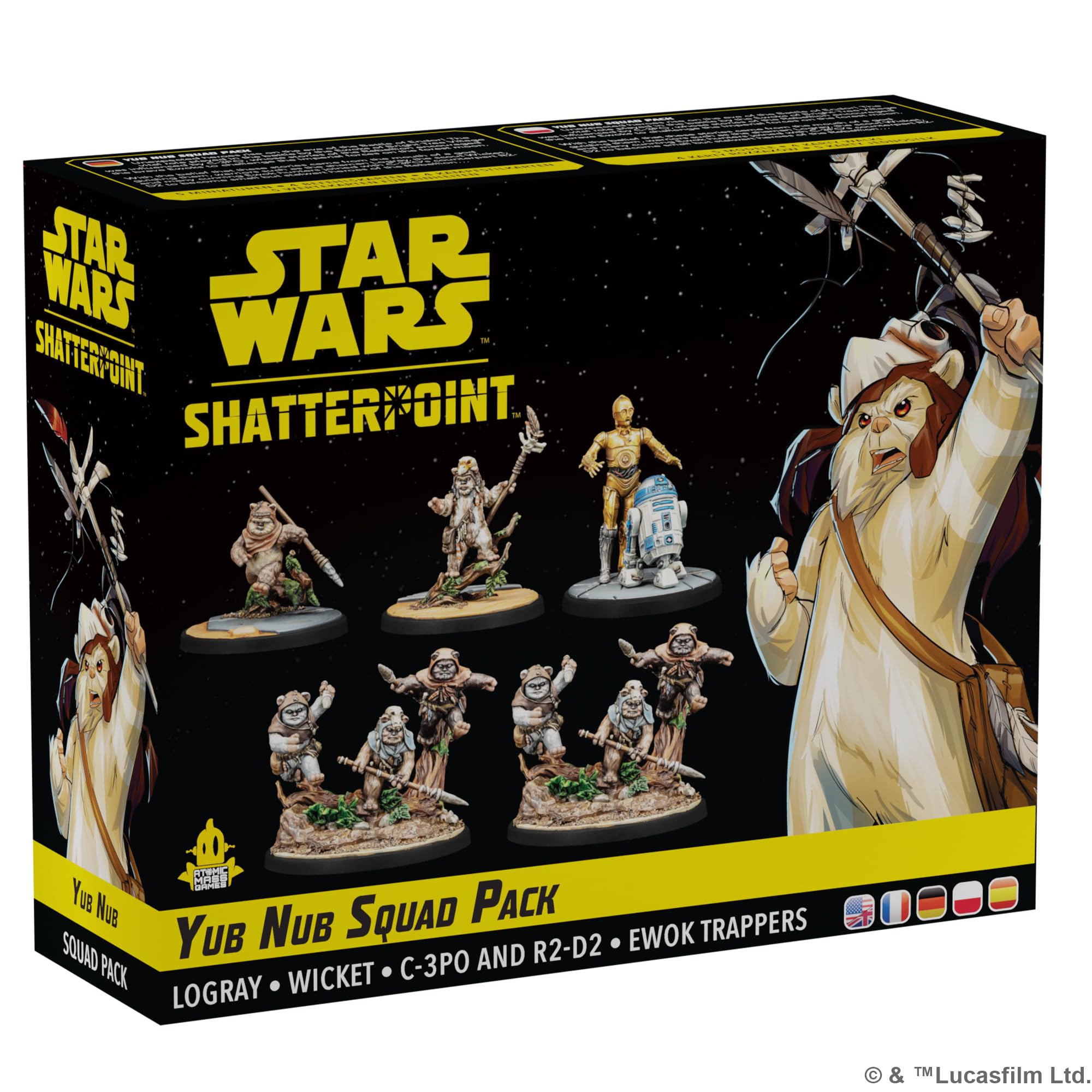 Atomic Mass Games | Star Wars Shatterpoint: Yub Nub Squad Pack | Expansión de Escuadra | A Partir de 14 años | para 2 Jugadores | 90 Minutos por Partida | Multilenguaje (Incluye Español