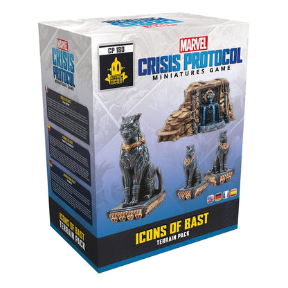 Atomic Mass Games | Marvel Crisis Protocol: Icons of Bast Terrain Pack | Paquete de Escenografía | A Partir de 14 años | para 2 Jugadores | 90 Minutos por Partida | Multilenguaje (Incluye Español