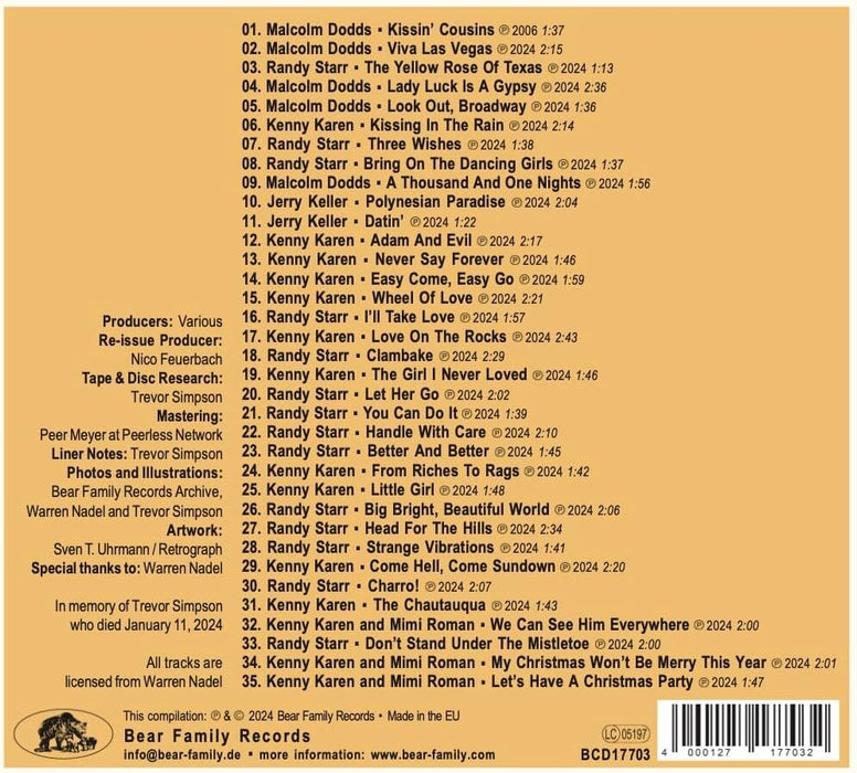 Randy Starr: Presley Style: Lost Elvis Songwriter Demos Vol. 1