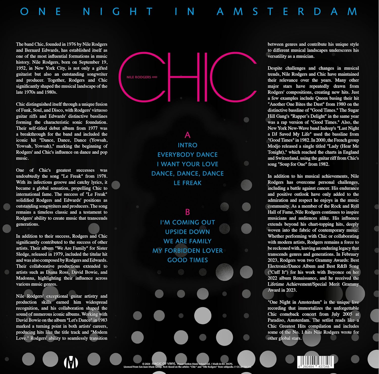 Chic - One Night In Amsterdam r. Color in Color - Swirl