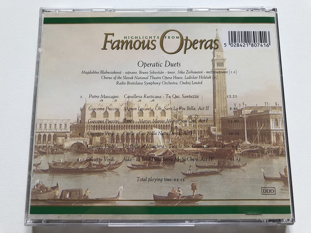 Highlights from famous operas - Mascagni, Puccini, Verdi