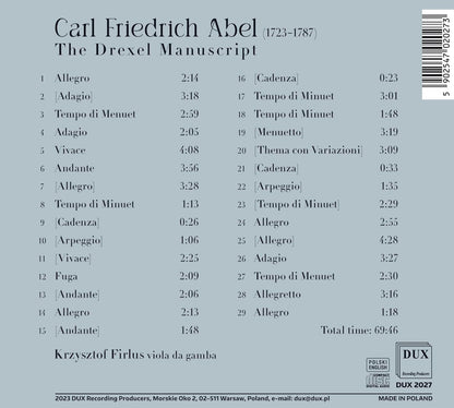 C.F. Abel: The Drexel Manuscript