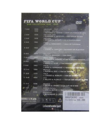 fifa world cup 1930 - 2006 (15dvd) box set dvd Italian Import