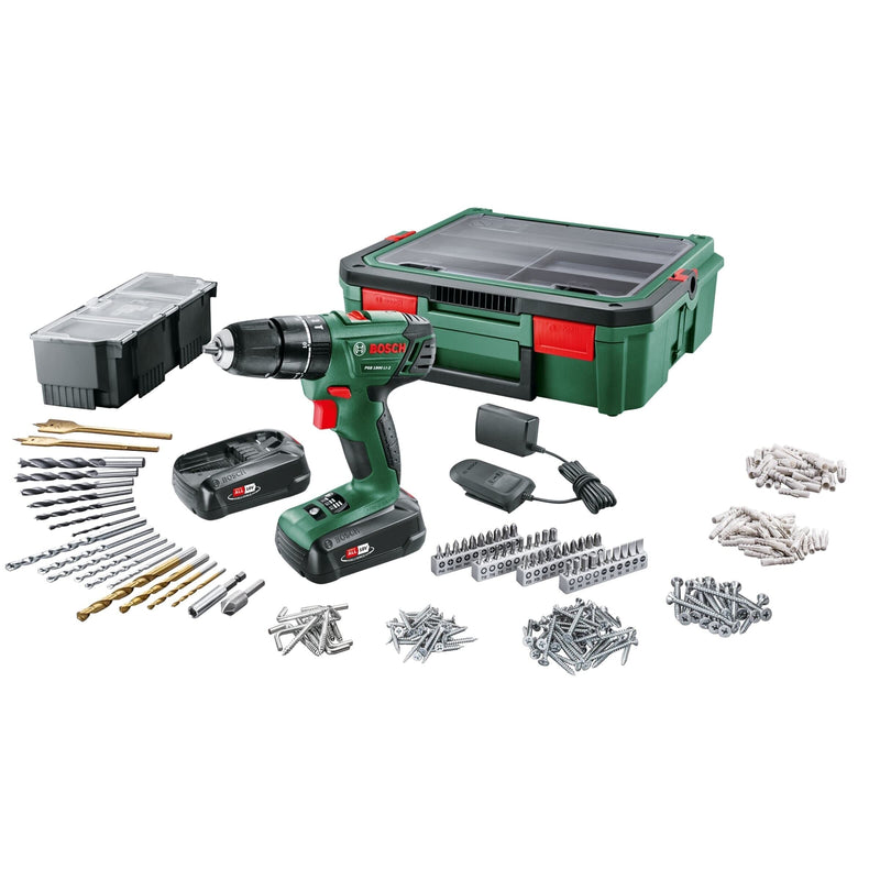 Bosch Psb 1800 Akku Drill + Systembox Including 243 Accesories