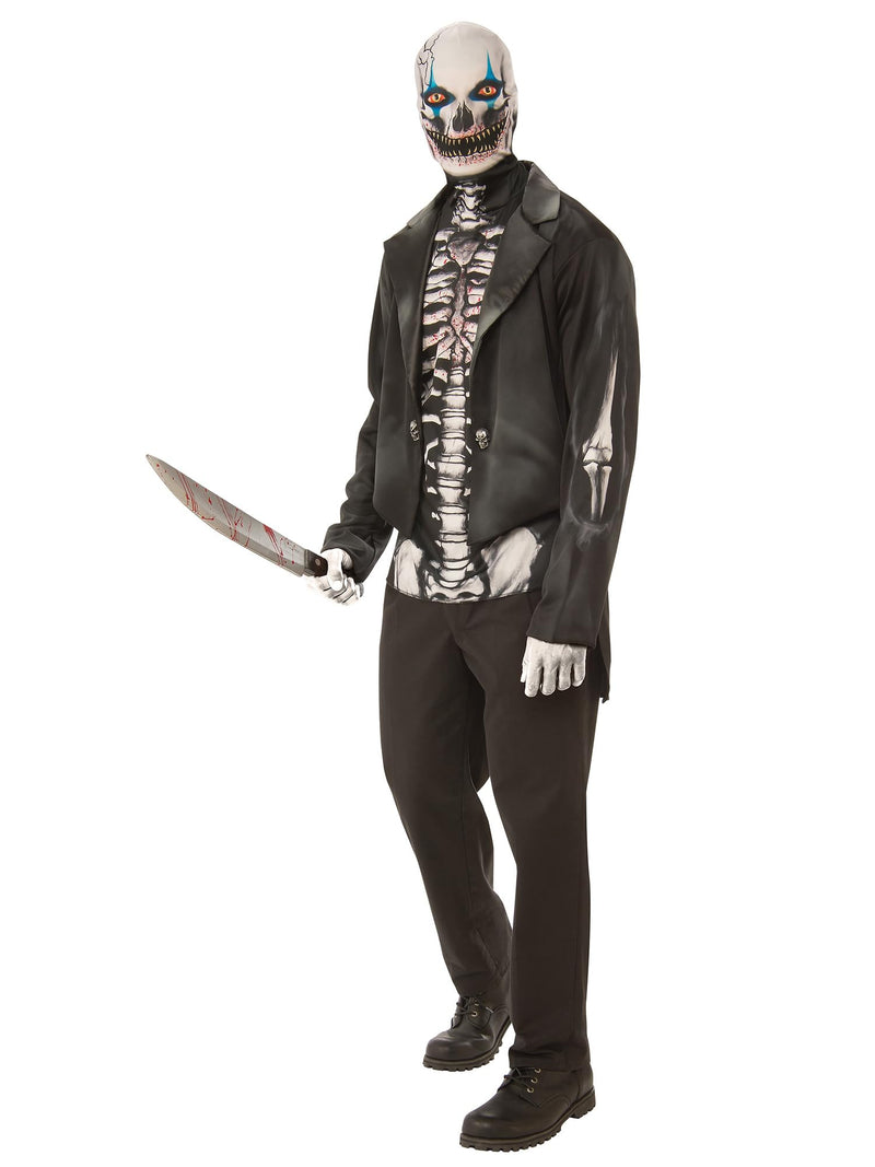 Bristol Novelty Schwarz-weißes Skelett-Kostüm für Erwachsene – (Standardgröße) 1 Set – perfektes Halloween-Outfit