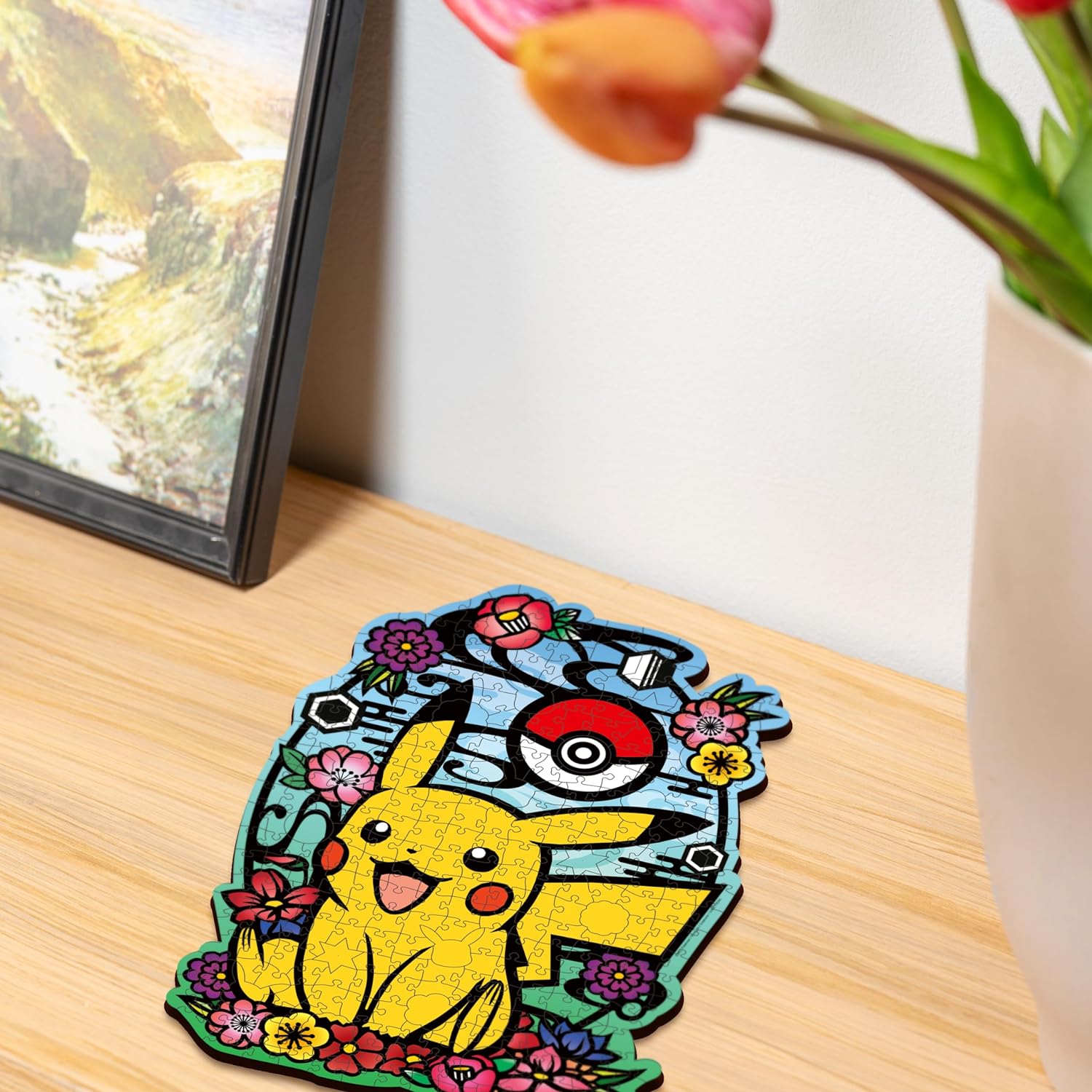 Ravensburger Pokemon Pikachu Shaped 300 Piece Wooden Puzzles for Adults and Kids Age 12 Years Up