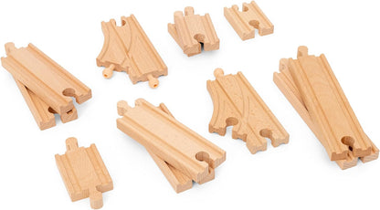 BRIO World Starter Wooden Railway Train Track Pack for Kids Age 3 Years Up - Accessories & Add Ons
