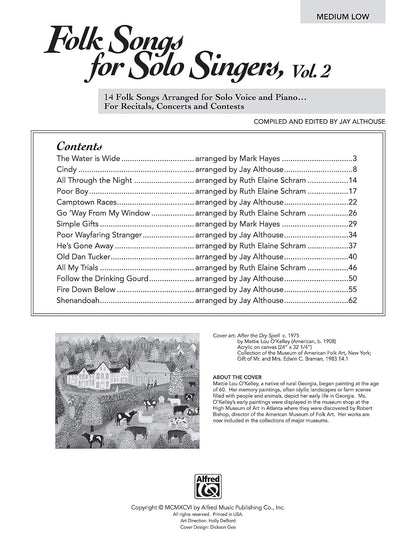 Folksongs For Solo Singers 2