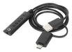 Manhattan 2-in-1 USB-C & USB-A to Aux Audio Adapter Cable 3.5mm Jack