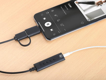 Manhattan 2-in-1 USB-C & USB-A to Aux Audio Adapter Cable 3.5mm Jack