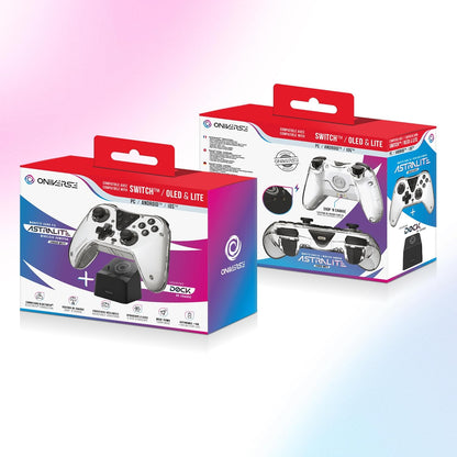 Nintendo Switch Oniverse Astralite Controller Wireless Smoked White Inkl. Charging Station