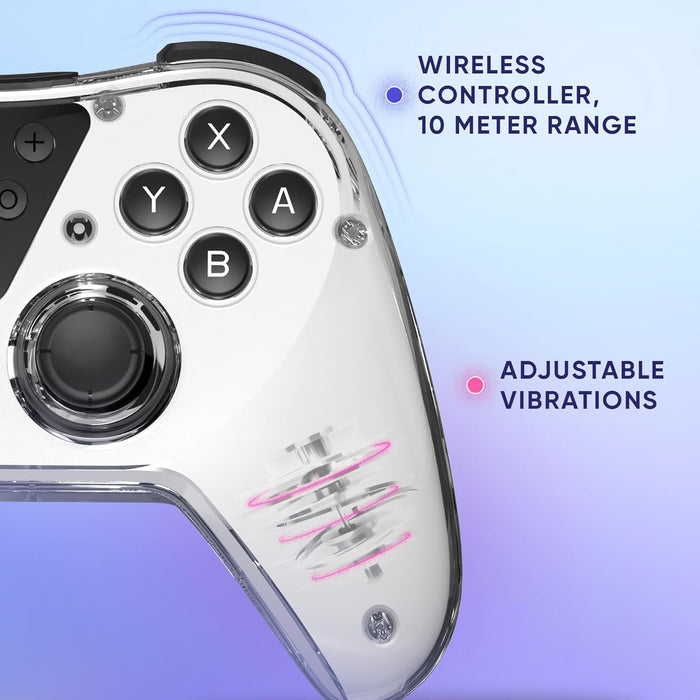 Nintendo Switch Oniverse Astralite Controller Wireless Smoked White Inkl. Charging Station