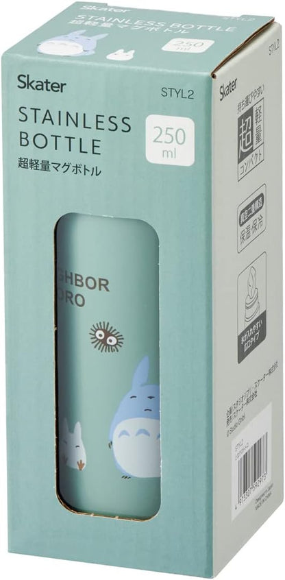 Skater STYL2-A My Neighbor Totoro Studio Ghibli Mug Bottle, 251.4 ml (250 ml), Ultra Lightweight Stainless Steel Water Bottle 軽量250ml