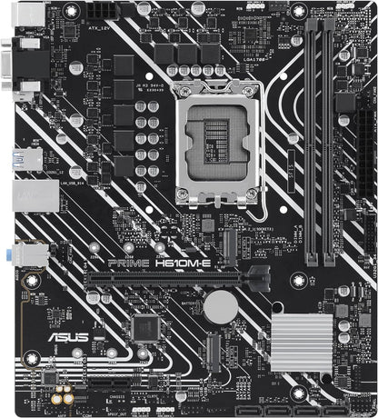 ASUS Prime H610M-E-CSM Mainboard Sockel Intel LGA 1700 (Intel H610, mATX, DDR4 Speicher, PCIe 4.0, 2X M.2, COM Header, RGB Header
