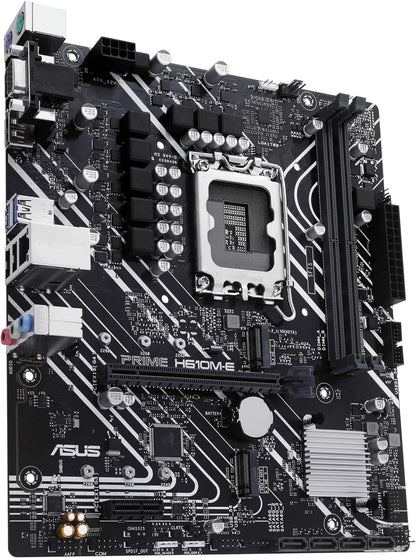 ASUS Prime H610M-E-CSM Mainboard Sockel Intel LGA 1700 (Intel H610, mATX, DDR4 Speicher, PCIe 4.0, 2X M.2, COM Header, RGB Header