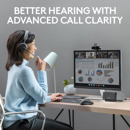 Logitech Zone Wireless 2 Premium Noise Cancelling Headset with Hybrid ANC, Bluetooth, USB-C, USB-A, Certified for Zoom, Google Meet, Google Voice, Fast Pair, Graphite