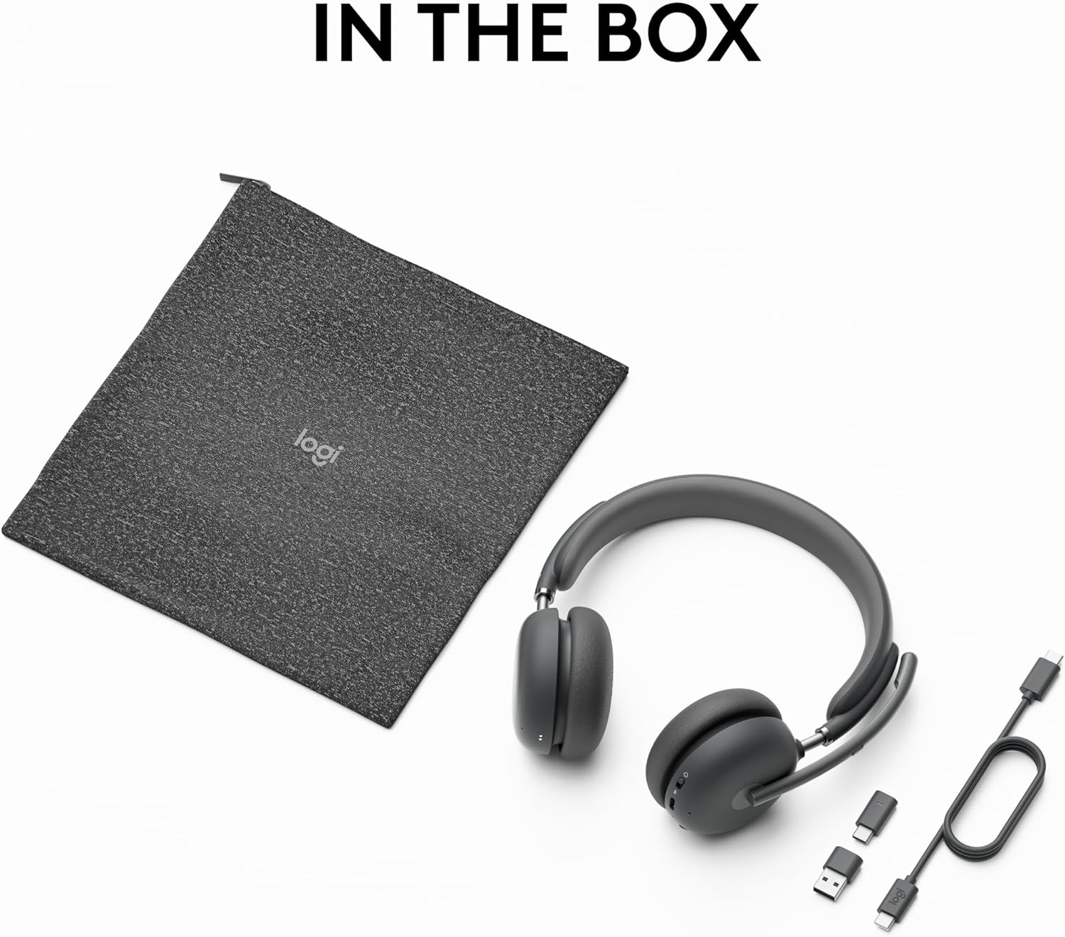 Logitech Zone Wireless 2 Premium Noise Cancelling Headset with Hybrid ANC, Bluetooth, USB-C, USB-A, Certified for Zoom, Google Meet, Google Voice, Fast Pair, Graphite