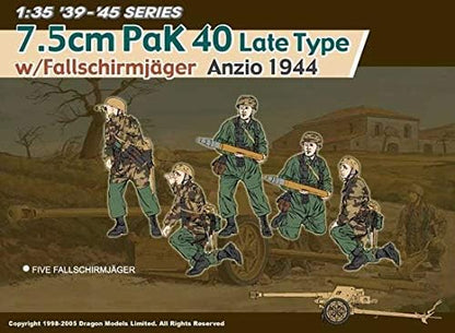 Dragon - 1/35 7.5cm Pak 40 Late Fallschirmjager Anzio 1944