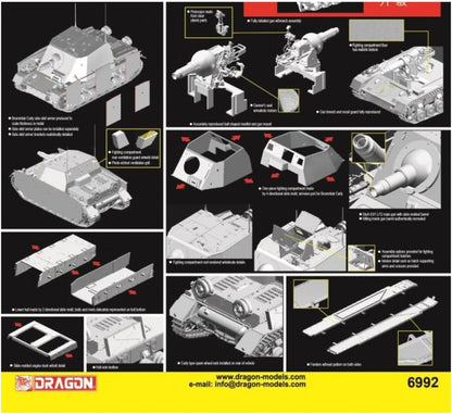 ドラゴンモデル Dragon 6992 Sd.Kfz.166 STU.PzIV 'Brummbar' Early Production 1:35 Model Kit
