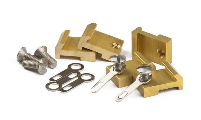 Massoth - RAIL CONNECTION CLAMPS G SCALE BRASS 9MM 20/PACK