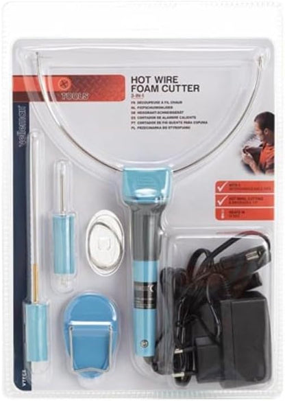 Velleman 3-in-1 Styroporschneider mit 3 austauschbaren Aufsätzen: Heißdraht, Heißmesser und Gravierstift, inklusive 5V-Stromadapter & Halterung, 8W, für kreative Projekte, Modellbau und Dekorationen