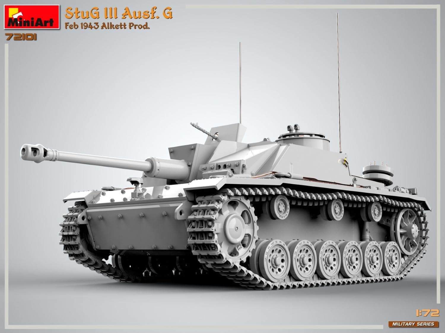 MiniArt - Modell Panzer Stug III Ausf.g Feb 1943 Alkett Prod 72101|1/72 Modellbau Panzer Promo