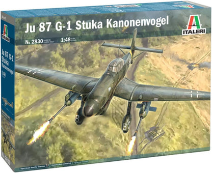 ITALERI Ju 87 G-1 Stuka Kanonenvogel Model Kit, Plastic Model to Assemble 1:48 Scale